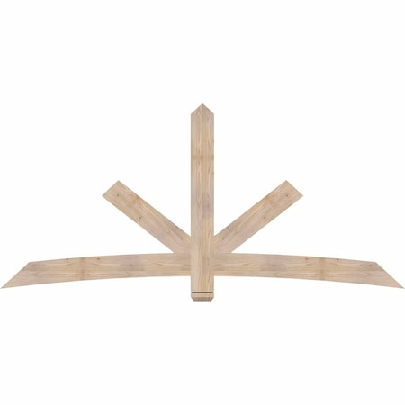 Ekena Millwork Alberta Smooth Timber Gable Bracket, Douglas Fir, 96"W x 44"H x 1 1/2"D x 5 1/2"F, 11/12 Pitch GBW096X44X0206ALB00SDF